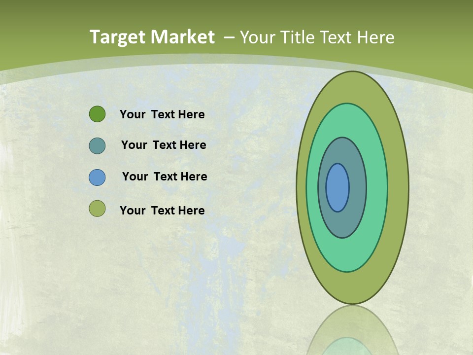 A Green And Blue Background With A Tree In The Center PowerPoint Template