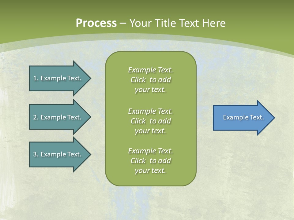 A Green And Blue Background With A Tree In The Center PowerPoint Template