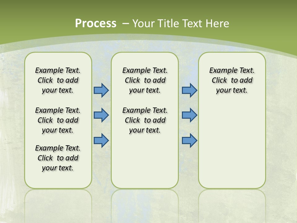 A Green And Blue Background With A Tree In The Center PowerPoint Template