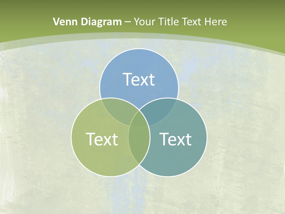 A Green And Blue Background With A Tree In The Center PowerPoint Template