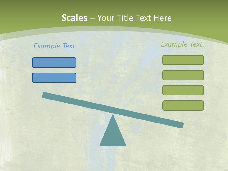 A Green And Blue Background With A Tree In The Center PowerPoint Template
