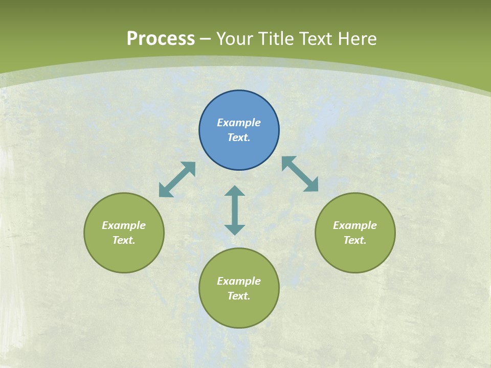 A Green And Blue Background With A Tree In The Center PowerPoint Template