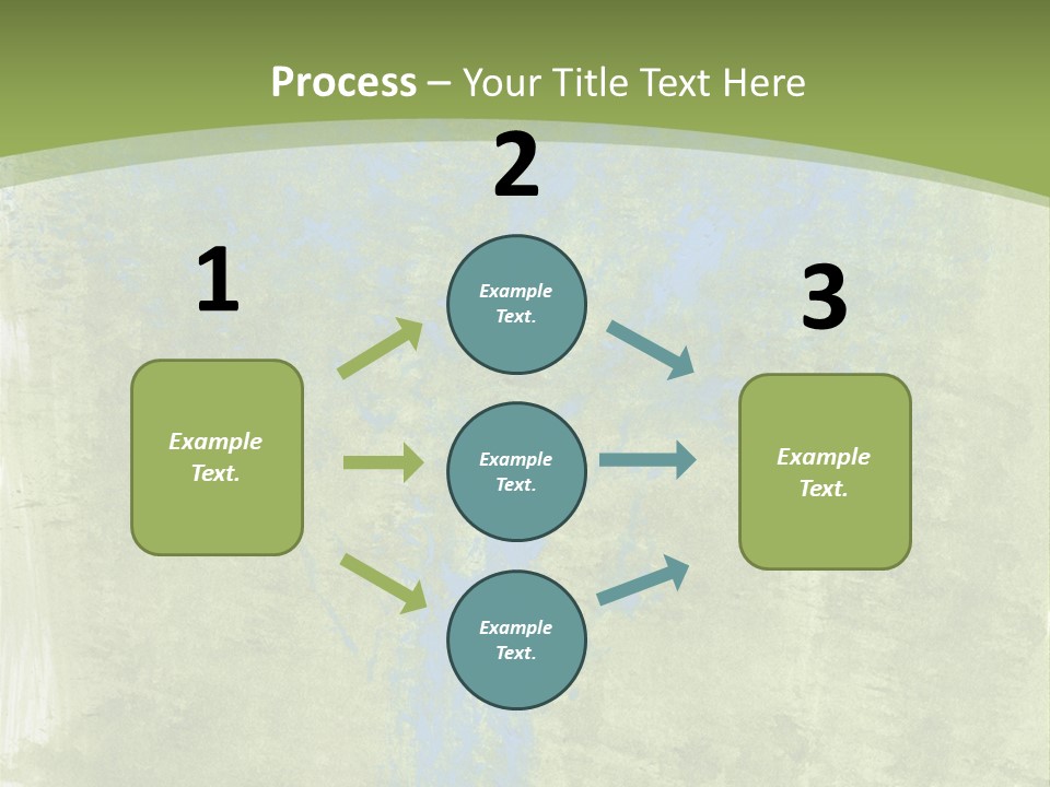 A Green And Blue Background With A Tree In The Center PowerPoint Template