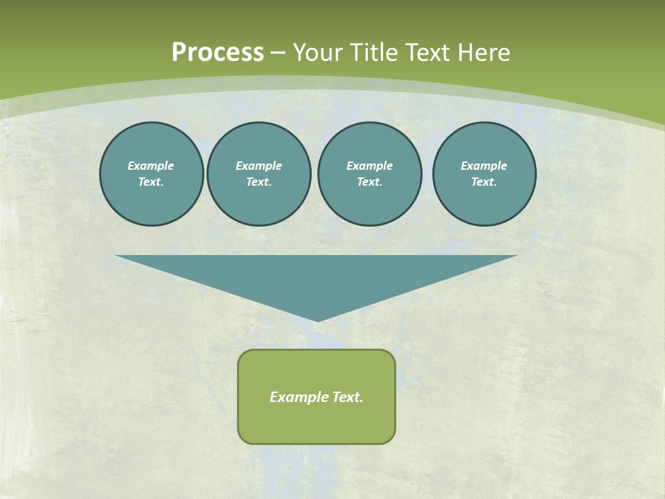 A Green And Blue Background With A Tree In The Center PowerPoint Template