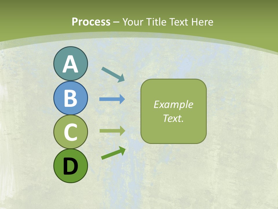 A Green And Blue Background With A Tree In The Center PowerPoint Template