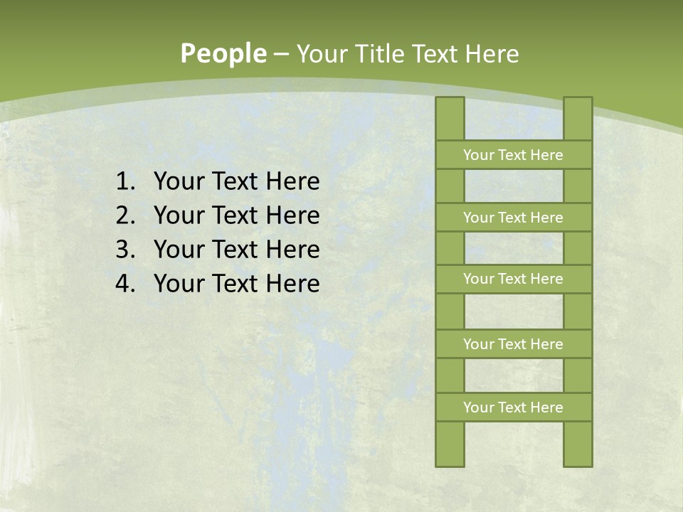 A Green And Blue Background With A Tree In The Center PowerPoint Template