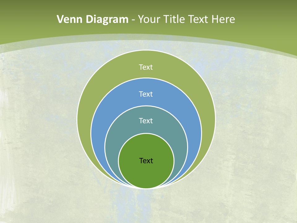A Green And Blue Background With A Tree In The Center PowerPoint Template
