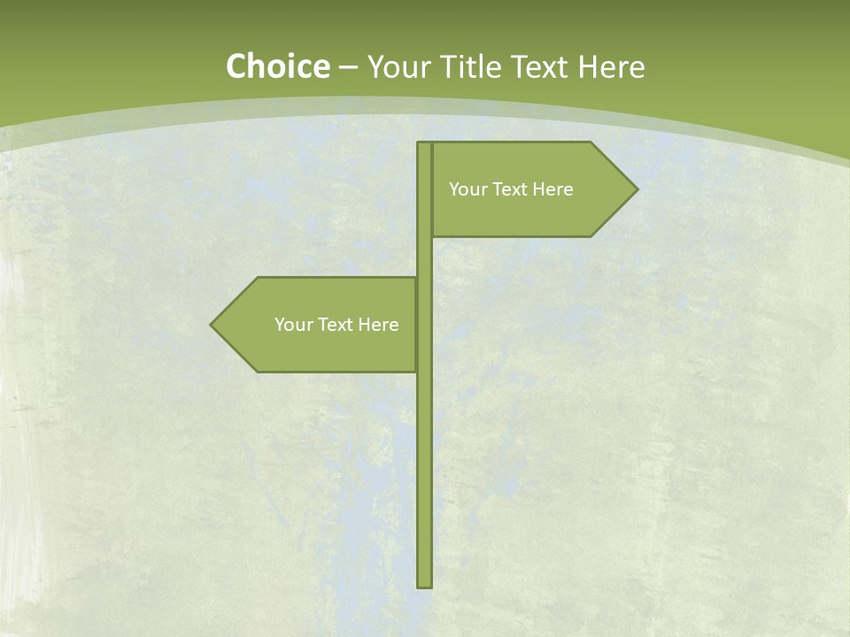 A Green And Blue Background With A Tree In The Center PowerPoint Template