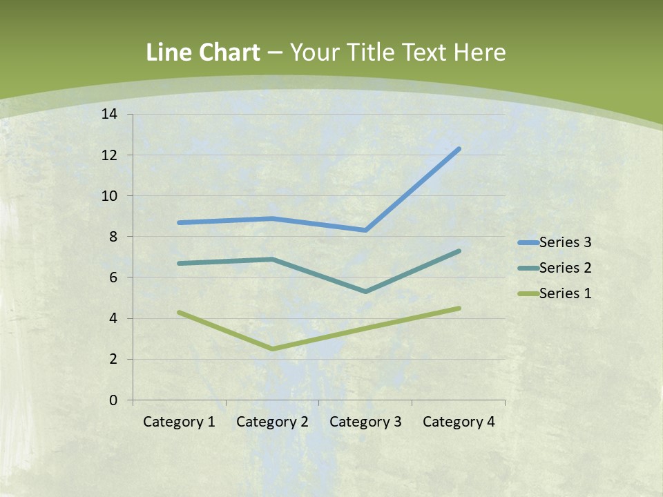 A Green And Blue Background With A Tree In The Center PowerPoint Template