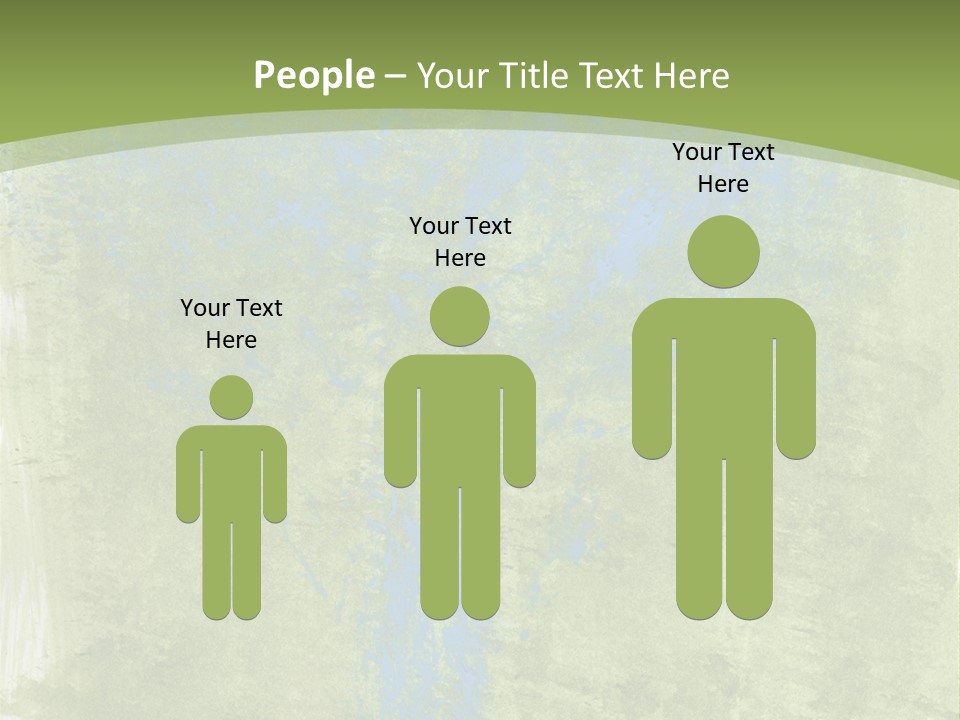 A Green And Blue Background With A Tree In The Center PowerPoint Template