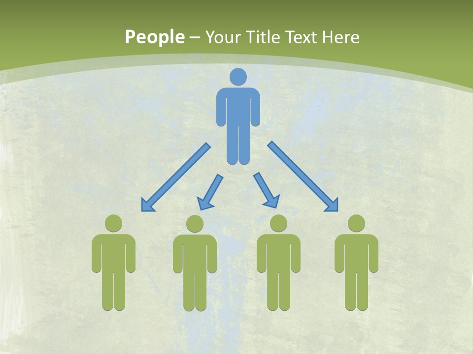 A Green And Blue Background With A Tree In The Center PowerPoint Template