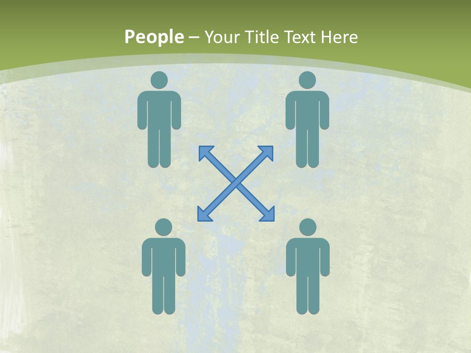 A Green And Blue Background With A Tree In The Center PowerPoint Template