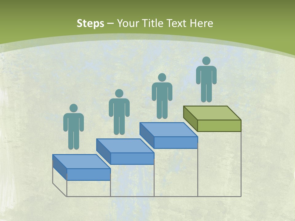 A Green And Blue Background With A Tree In The Center PowerPoint Template