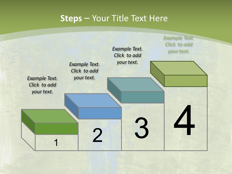 A Green And Blue Background With A Tree In The Center PowerPoint Template