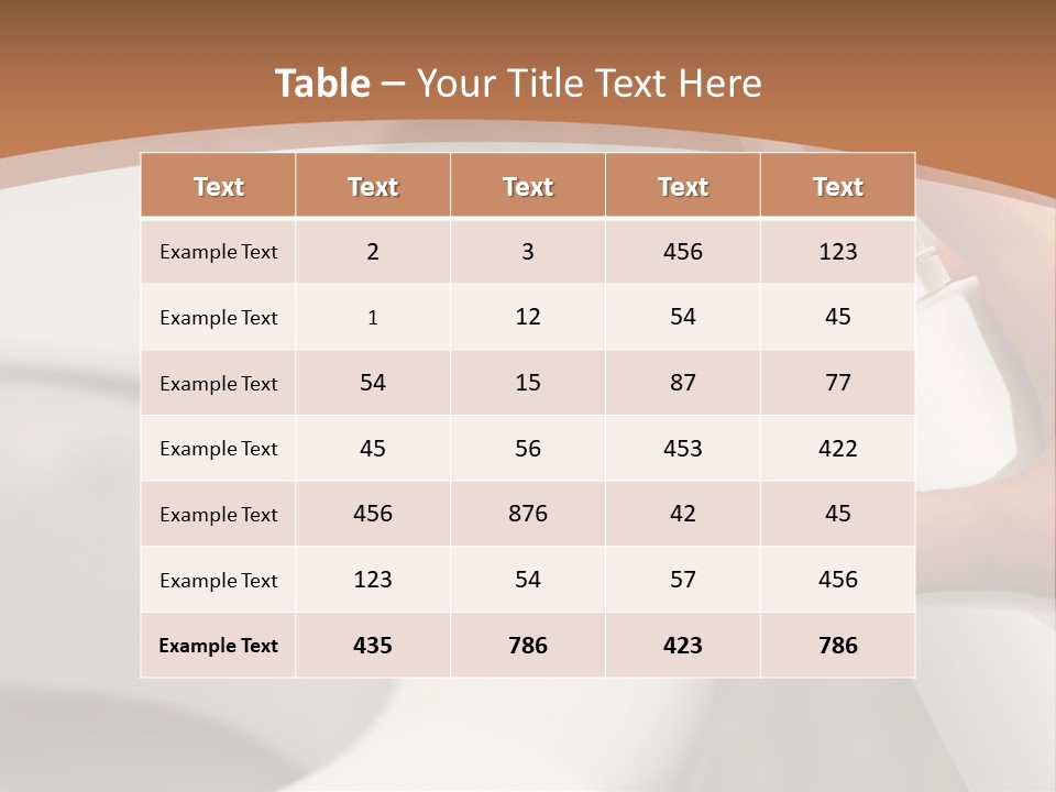 Table Inside Sit PowerPoint Template