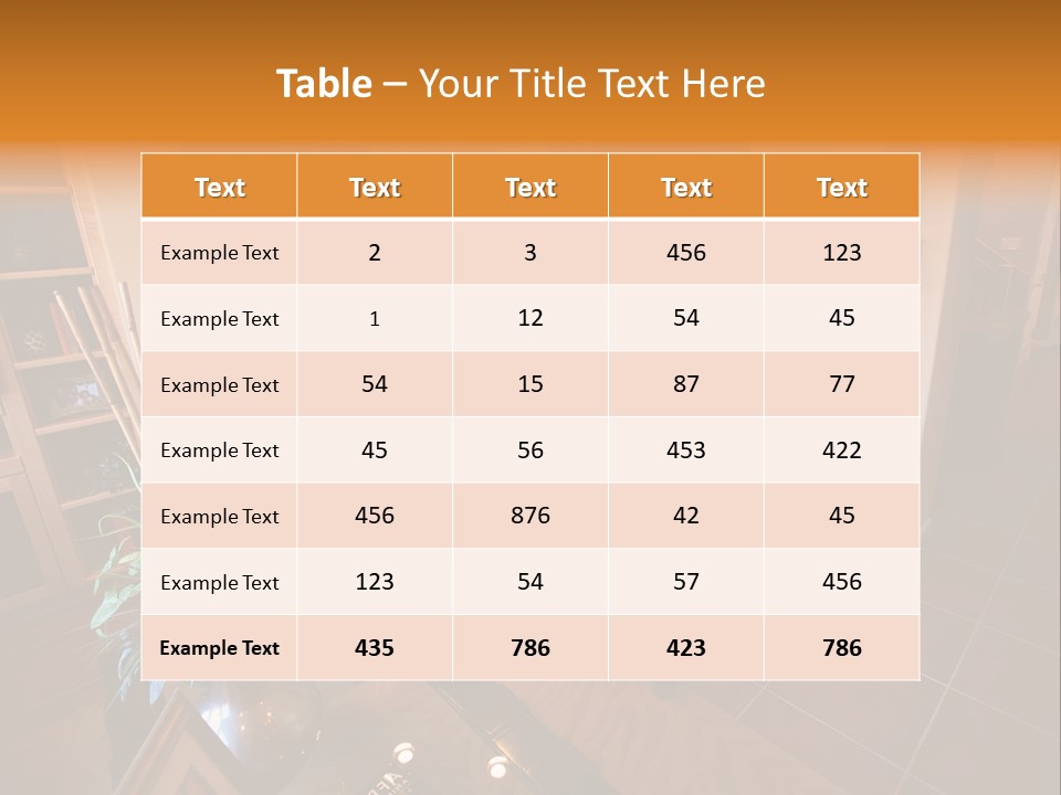 Table Inside Sit PowerPoint Template