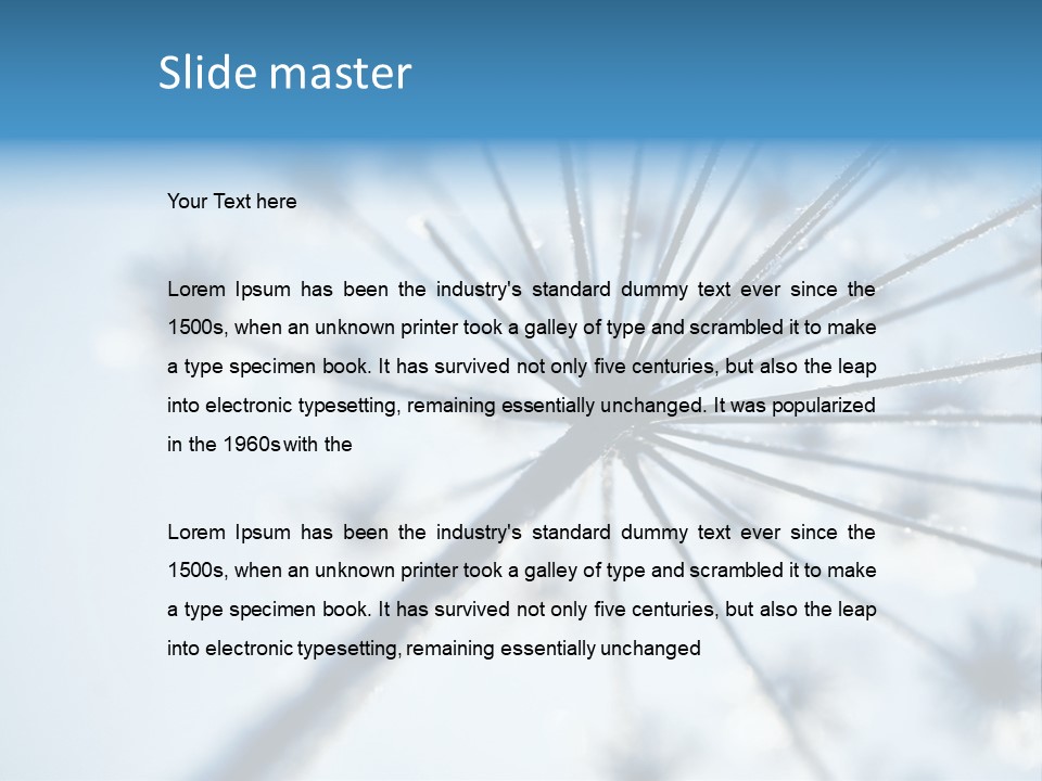 Frosty Natural Frost PowerPoint Template