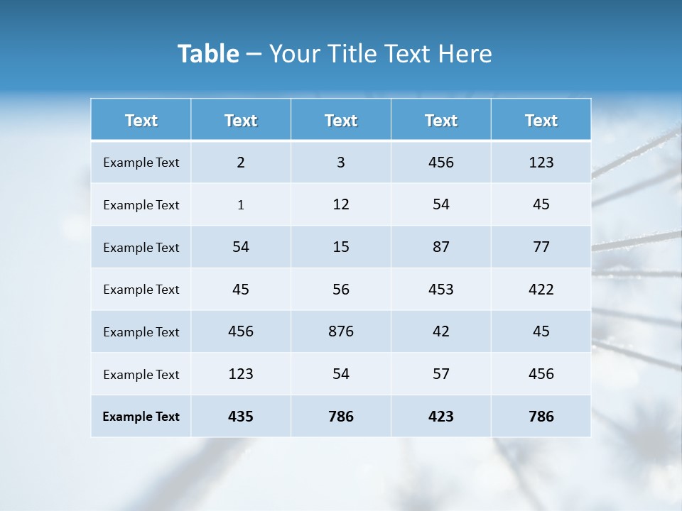 Frosty Natural Frost PowerPoint Template