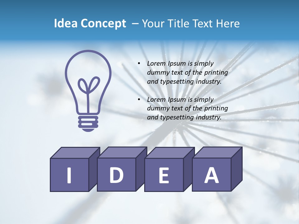 Frosty Natural Frost PowerPoint Template