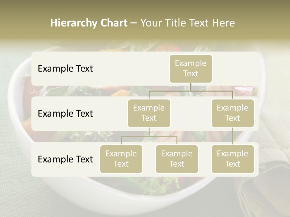 A White Bowl Filled With Salad And Meat PowerPoint Template