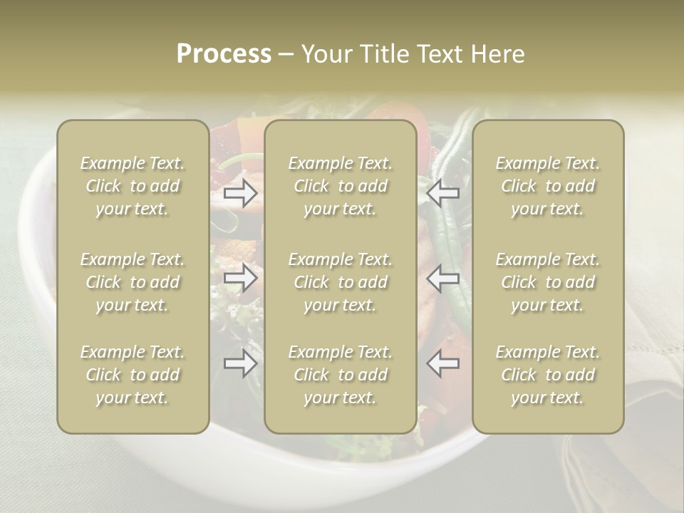A White Bowl Filled With Salad And Meat PowerPoint Template
