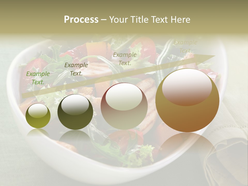 A White Bowl Filled With Salad And Meat PowerPoint Template