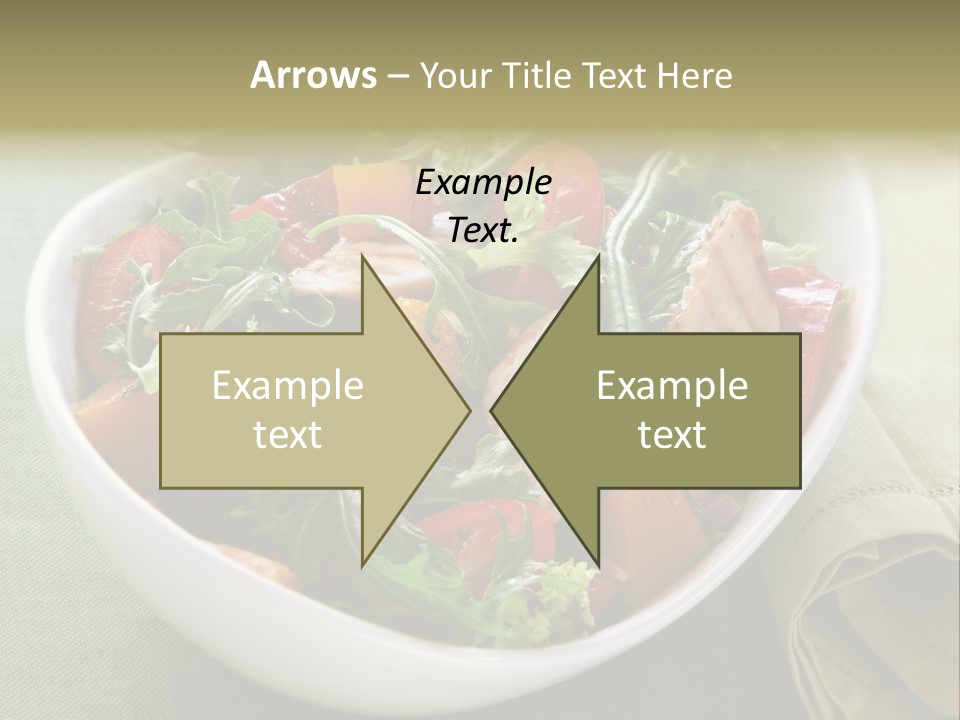 A White Bowl Filled With Salad And Meat PowerPoint Template