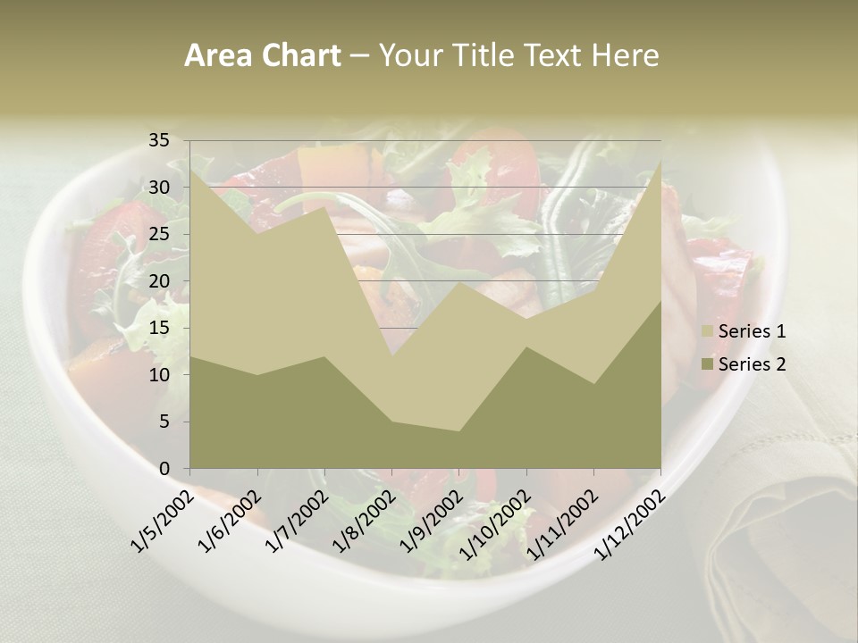 A White Bowl Filled With Salad And Meat PowerPoint Template