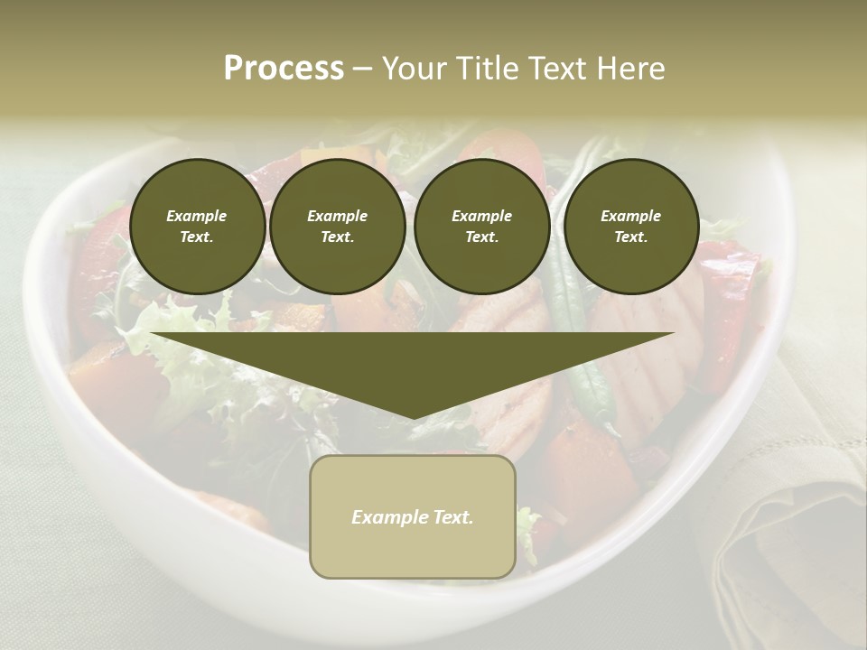 A White Bowl Filled With Salad And Meat PowerPoint Template