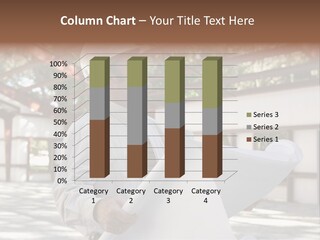 A Man In A Hard Hat Is Holding A Blueprint PowerPoint Template