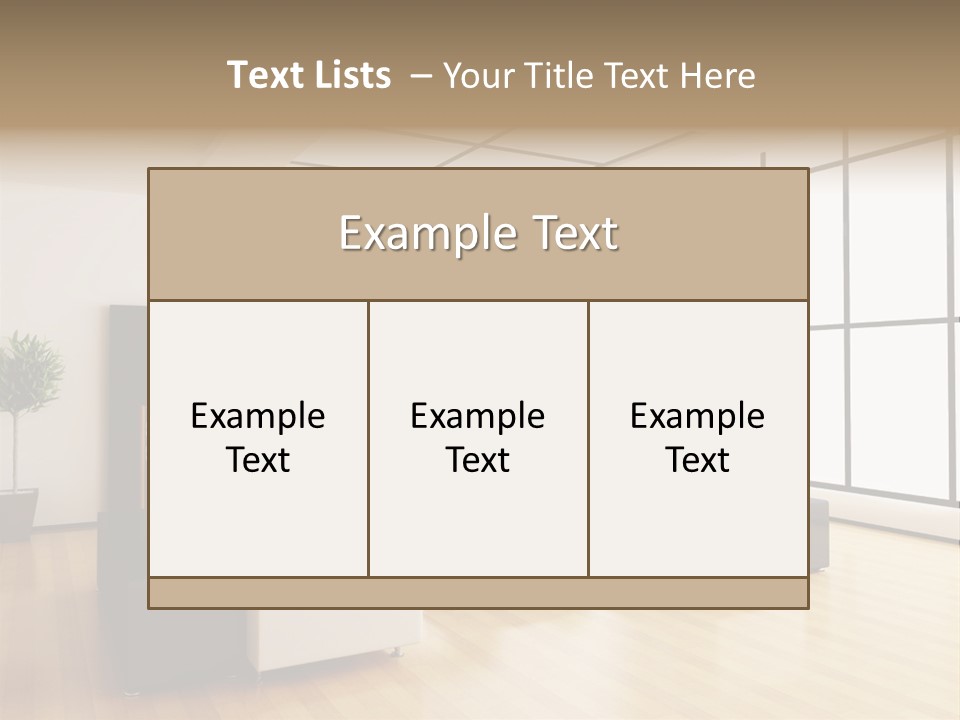 A Living Room With White Furniture And A Flat Screen Tv PowerPoint Template