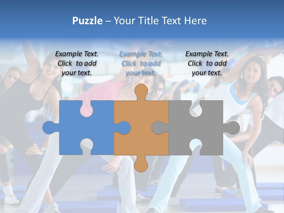 A Group Of Women Doing Yoga In A Gym PowerPoint Template