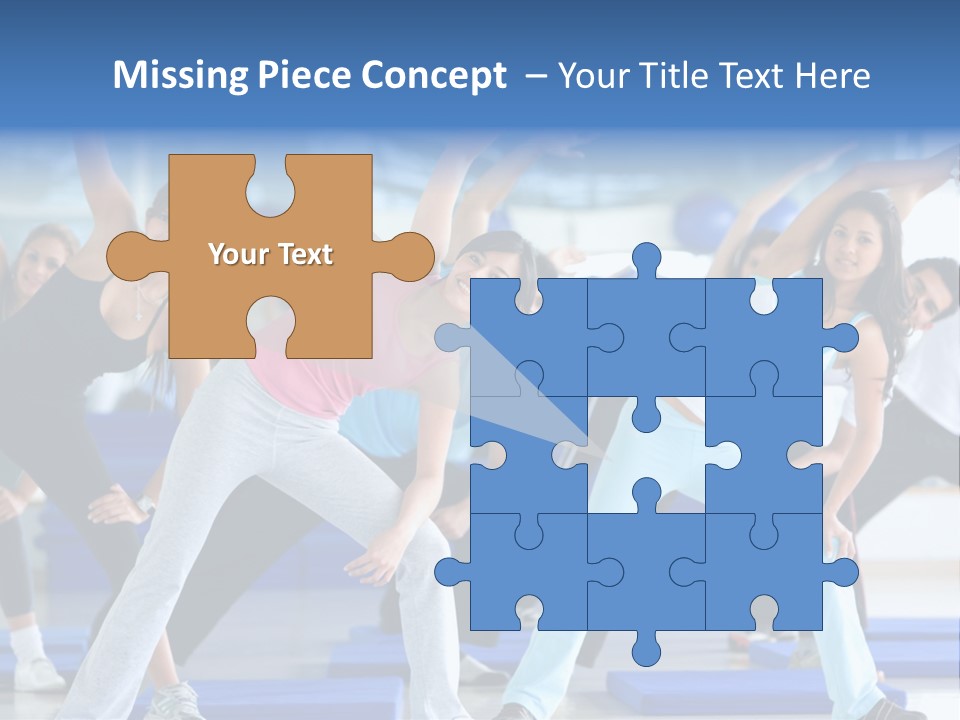 A Group Of Women Doing Yoga In A Gym PowerPoint Template