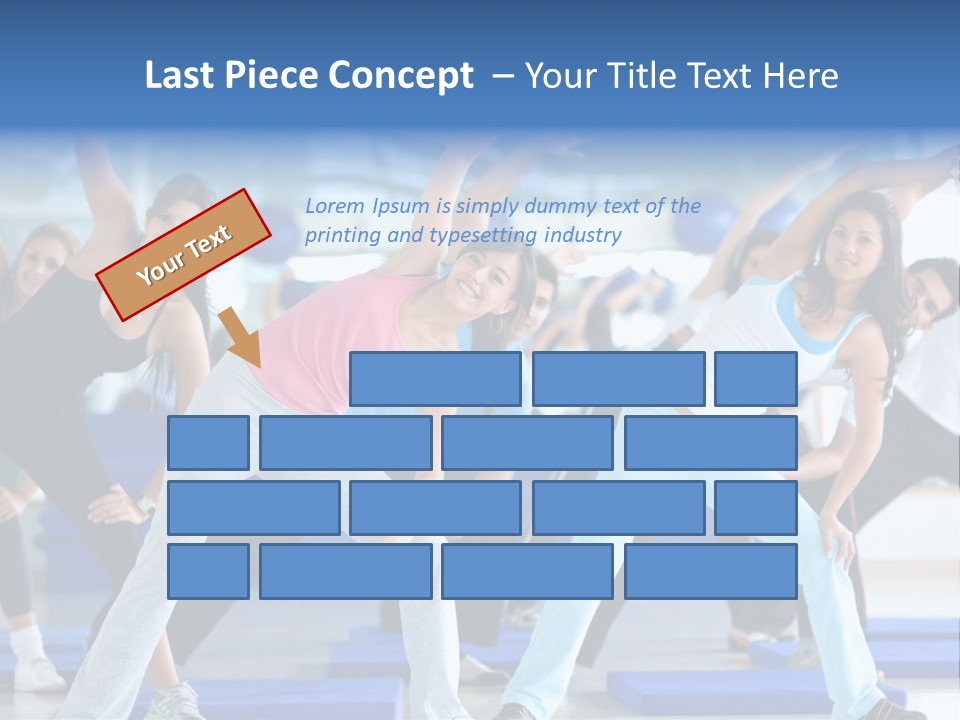 A Group Of Women Doing Yoga In A Gym PowerPoint Template