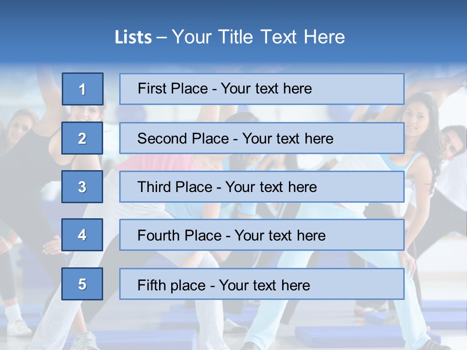 A Group Of Women Doing Yoga In A Gym PowerPoint Template