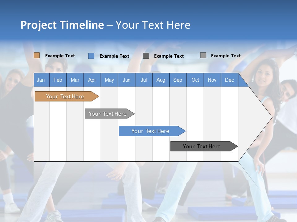 A Group Of Women Doing Yoga In A Gym PowerPoint Template