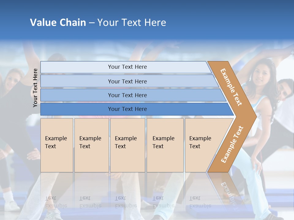 A Group Of Women Doing Yoga In A Gym PowerPoint Template