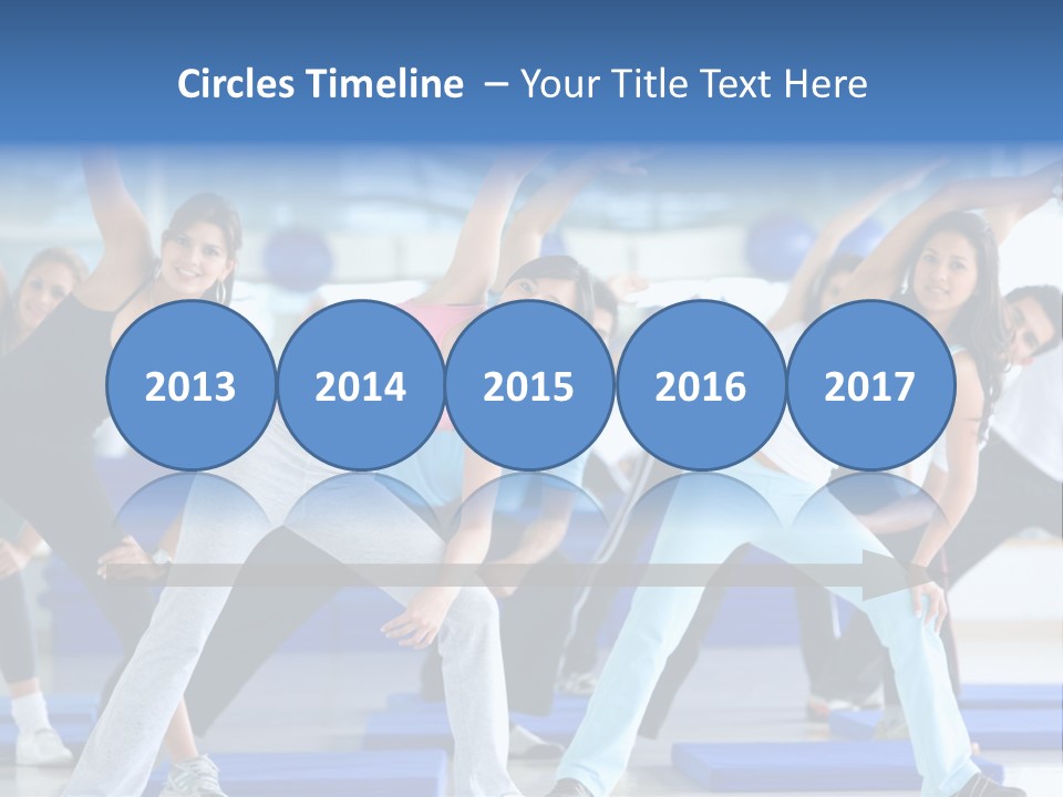 A Group Of Women Doing Yoga In A Gym PowerPoint Template