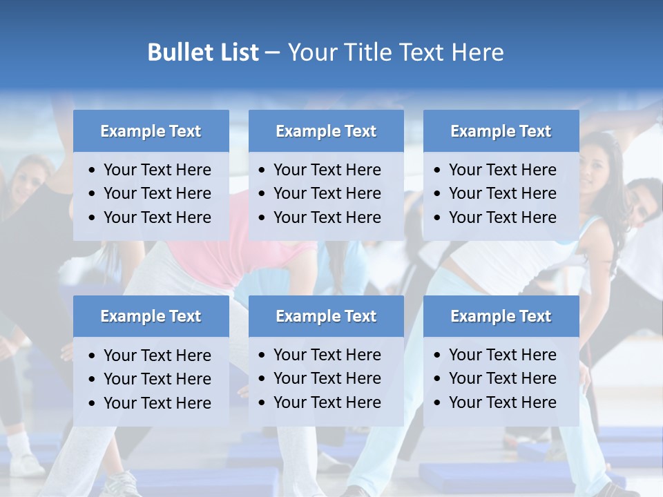 A Group Of Women Doing Yoga In A Gym PowerPoint Template