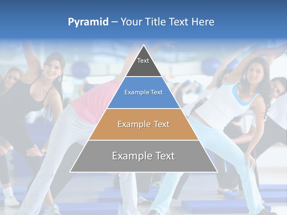 A Group Of Women Doing Yoga In A Gym PowerPoint Template