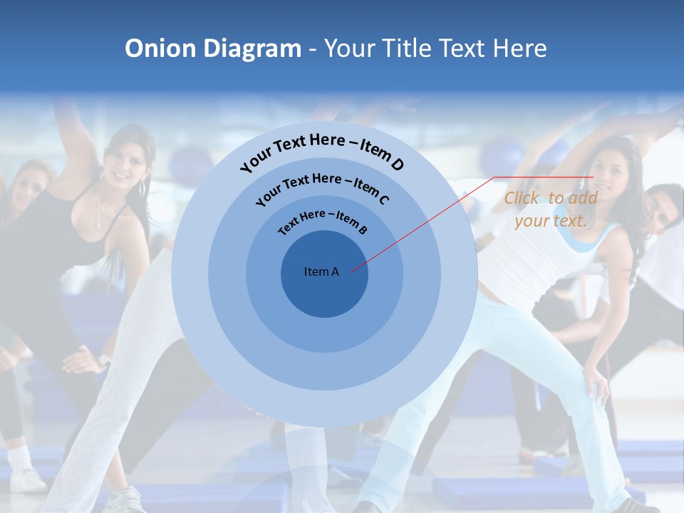 A Group Of Women Doing Yoga In A Gym PowerPoint Template