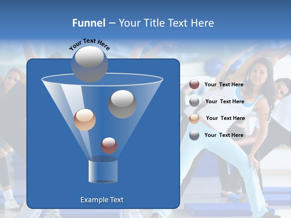 A Group Of Women Doing Yoga In A Gym PowerPoint Template