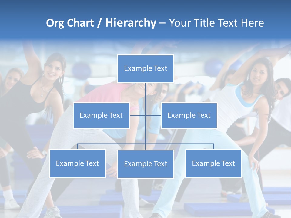 A Group Of Women Doing Yoga In A Gym PowerPoint Template