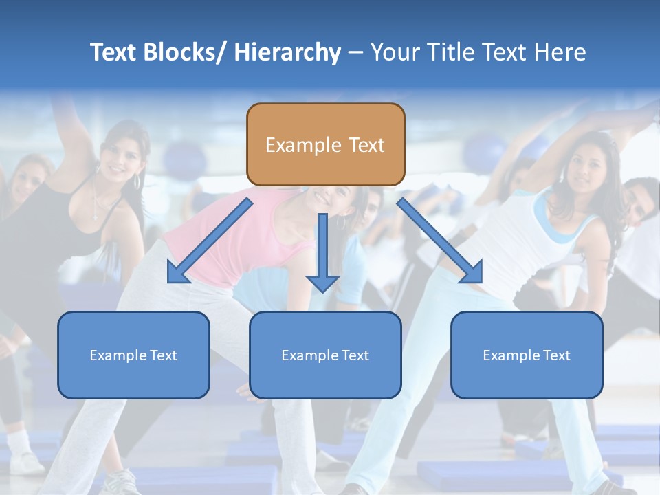 A Group Of Women Doing Yoga In A Gym PowerPoint Template