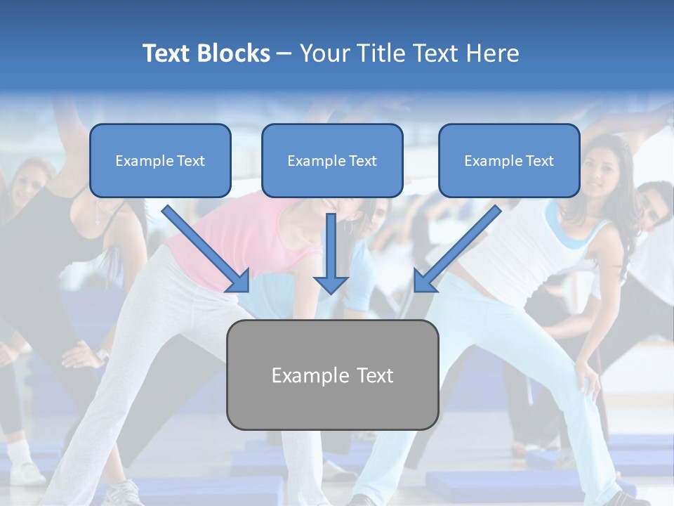 A Group Of Women Doing Yoga In A Gym PowerPoint Template