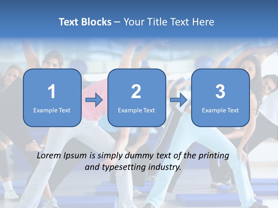 A Group Of Women Doing Yoga In A Gym PowerPoint Template