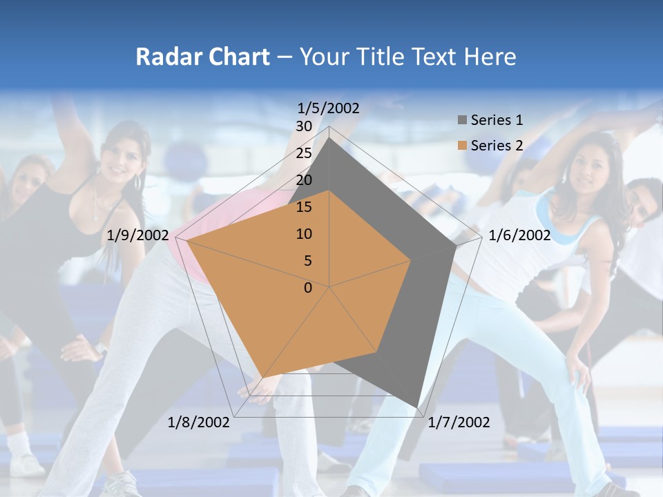 A Group Of Women Doing Yoga In A Gym PowerPoint Template