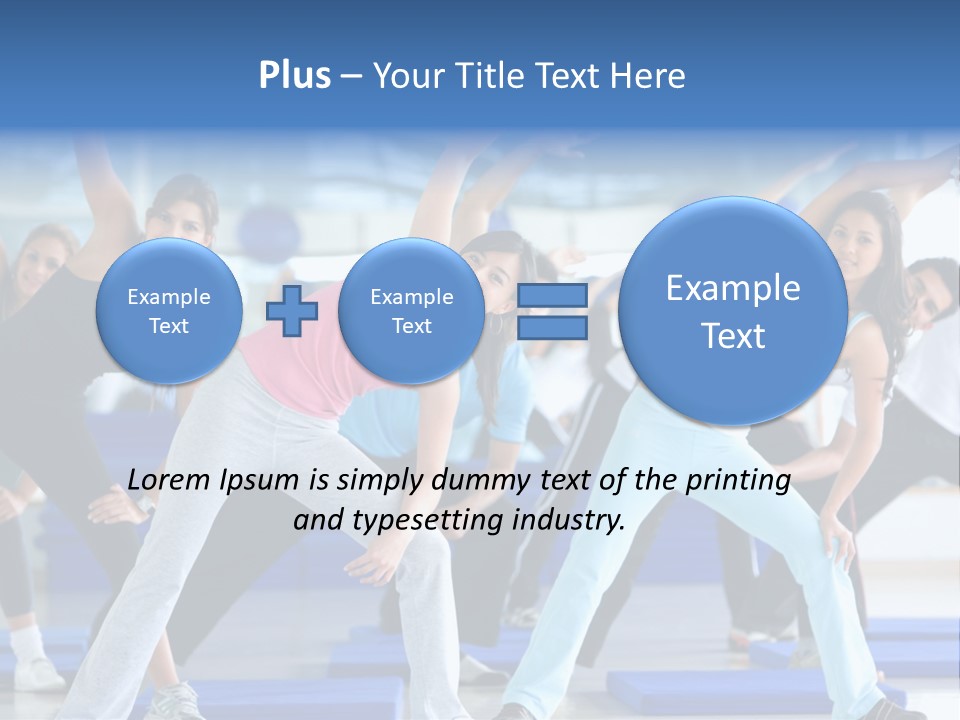 A Group Of Women Doing Yoga In A Gym PowerPoint Template