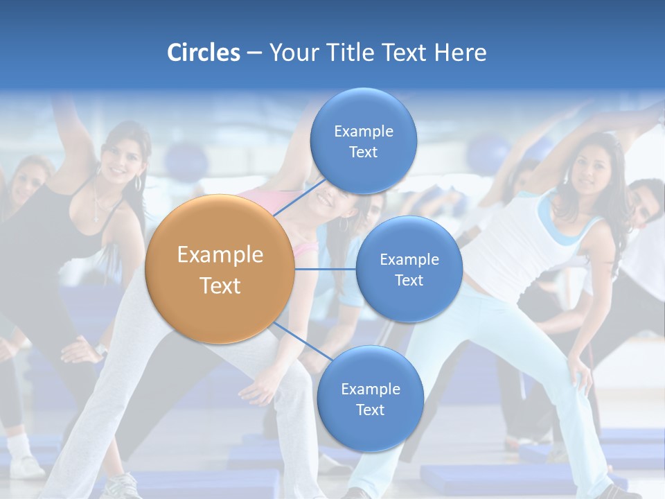 A Group Of Women Doing Yoga In A Gym PowerPoint Template