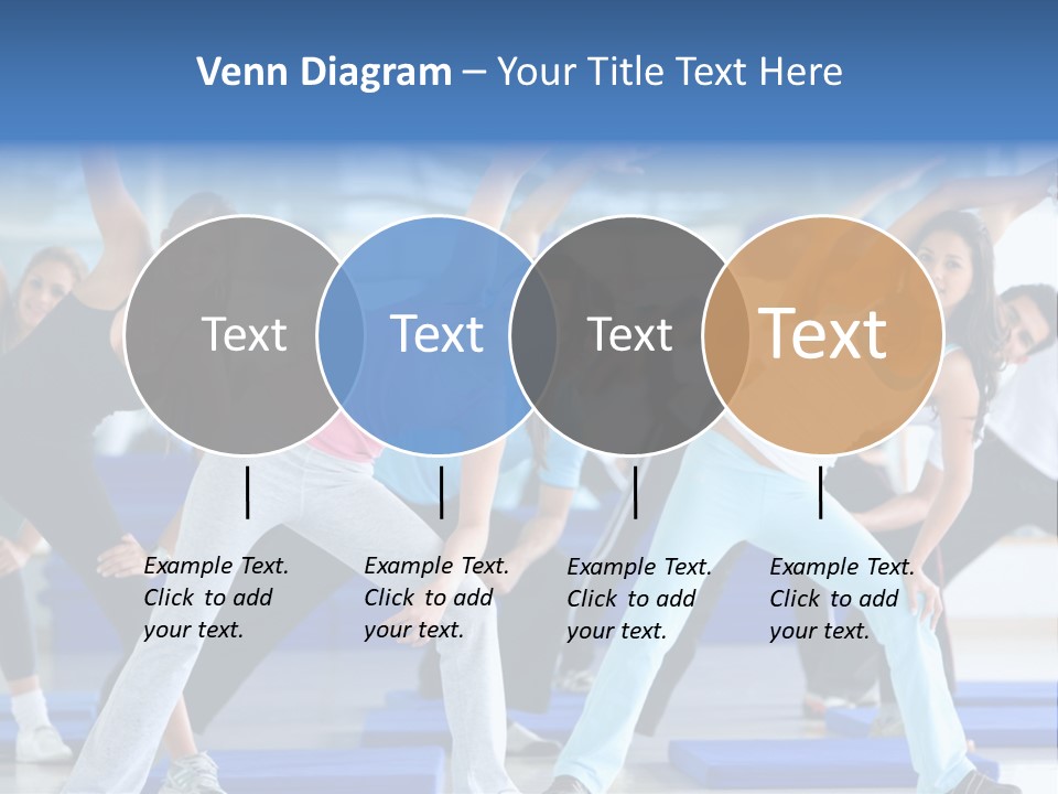 A Group Of Women Doing Yoga In A Gym PowerPoint Template